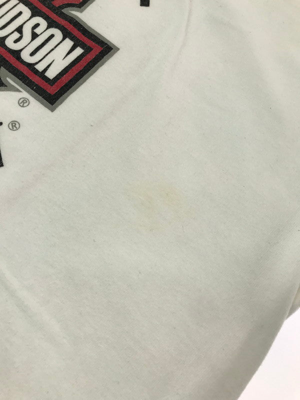 【中古品】【メンズ】 HARLEY-DAVIDSON ハーレーダビッドソン TULTEXタグ メキシコ製 90'ｓ T-SHIRT タルテックスタグ ヴィンテージ アメカジ 146-260722-su-04-tagh サイズ：L カラー：ホワイト 万代Net店