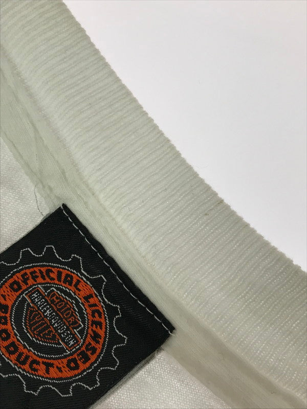 【中古品】【メンズ】 HARLEY-DAVIDSON ハーレーダビッドソン TULTEXタグ メキシコ製 90'ｓ T-SHIRT タルテックスタグ ヴィンテージ アメカジ 146-260722-su-04-tagh サイズ：L カラー：ホワイト 万代Net店