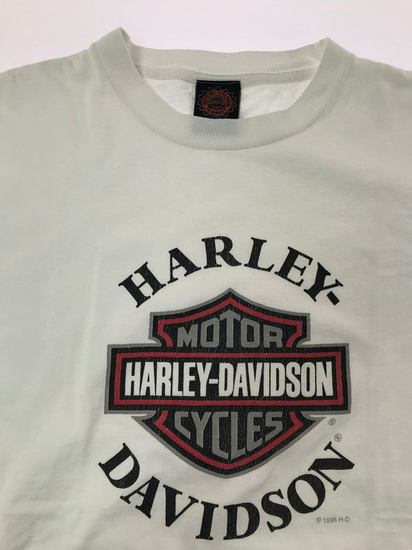 【中古品】【メンズ】 HARLEY-DAVIDSON ハーレーダビッドソン TULTEXタグ メキシコ製 90'ｓ T-SHIRT タルテックスタグ ヴィンテージ アメカジ 146-260722-su-04-tagh サイズ：L カラー：ホワイト 万代Net店