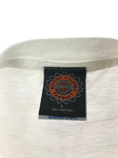【中古品】【メンズ】 HARLEY-DAVIDSON ハーレーダビッドソン TULTEXタグ メキシコ製 90'ｓ T-SHIRT タルテックスタグ ヴィンテージ アメカジ 146-260722-su-04-tagh サイズ：L カラー：ホワイト 万代Net店