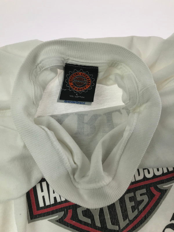 【中古品】【メンズ】 HARLEY-DAVIDSON ハーレーダビッドソン TULTEXタグ メキシコ製 90'ｓ T-SHIRT タルテックスタグ ヴィンテージ アメカジ 146-260722-su-04-tagh サイズ：L カラー：ホワイト 万代Net店