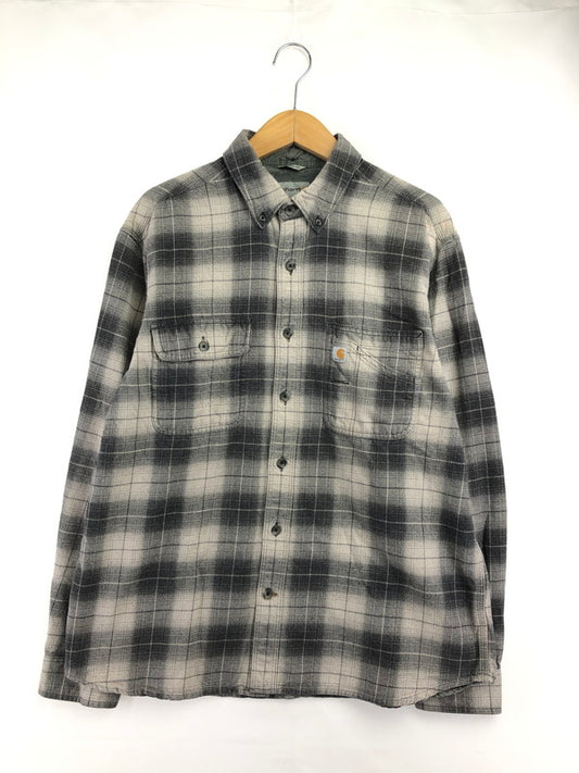 【中古品】【メンズ】 CARHARTT カーハート RELAXED FIT LS WORK FLANNEL SHIRT 102828 001 ロングスリーブ フランネル シャツ 長袖シャツ トップス 146-260726-rt-24-tagh サイズ：L カラー：グレー 万代Net店