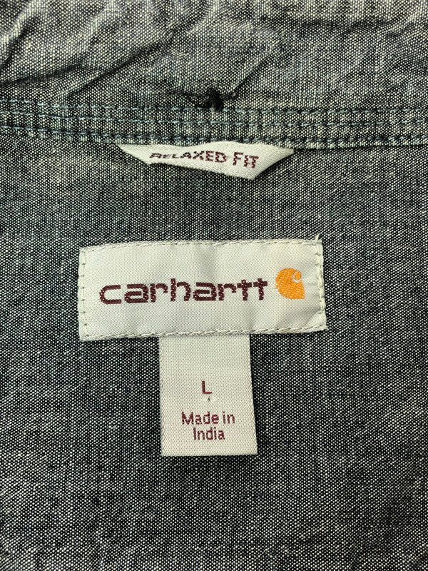 【中古品】【メンズ】 CARHARTT カーハート RELAXED FIT LS WORK FLANNEL SHIRT 102828 001 ロングスリーブ フランネル シャツ 長袖シャツ トップス 146-260726-rt-24-tagh サイズ：L カラー：グレー 万代Net店