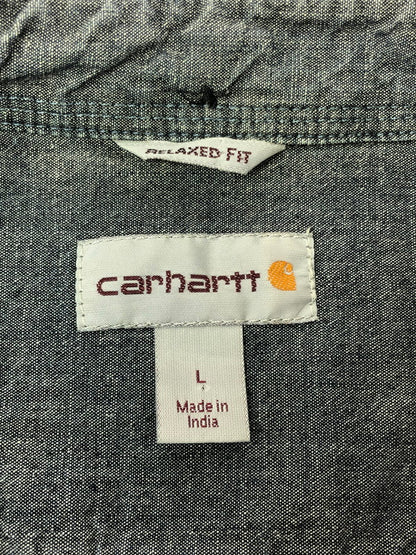 【中古品】【メンズ】 CARHARTT カーハート RELAXED FIT LS WORK FLANNEL SHIRT 102828 001 ロングスリーブ フランネル シャツ 長袖シャツ トップス 146-260726-rt-24-tagh サイズ：L カラー：グレー 万代Net店