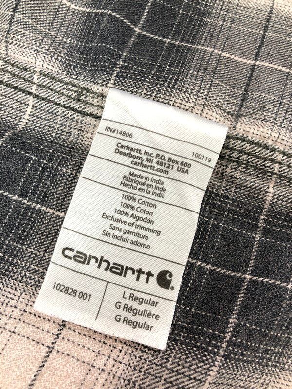【中古品】【メンズ】 CARHARTT カーハート RELAXED FIT LS WORK FLANNEL SHIRT 102828 001 ロングスリーブ フランネル シャツ 長袖シャツ トップス 146-260726-rt-24-tagh サイズ：L カラー：グレー 万代Net店