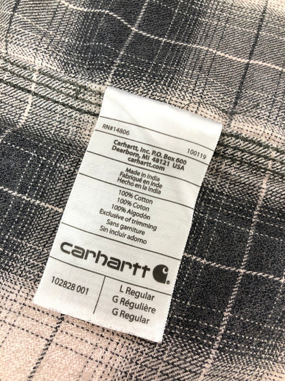 【中古品】【メンズ】 CARHARTT カーハート RELAXED FIT LS WORK FLANNEL SHIRT 102828 001 ロングスリーブ フランネル シャツ 長袖シャツ トップス 146-260726-rt-24-tagh サイズ：L カラー：グレー 万代Net店