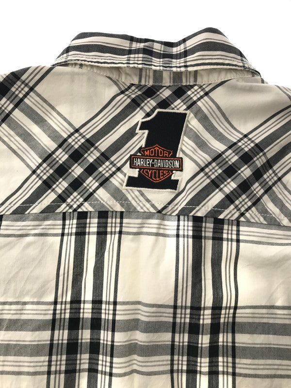 【中古品】【メンズ】 HARLEY-DAVIDSON ハーレー ダビットソン L/S WORK SHIRT CHECK 99162 ロングスリーブ ワーク シャツ 長袖シャツ トップス 145-260726-rt-19-tagh サイズ：M カラー：ホワイト 万代Net店