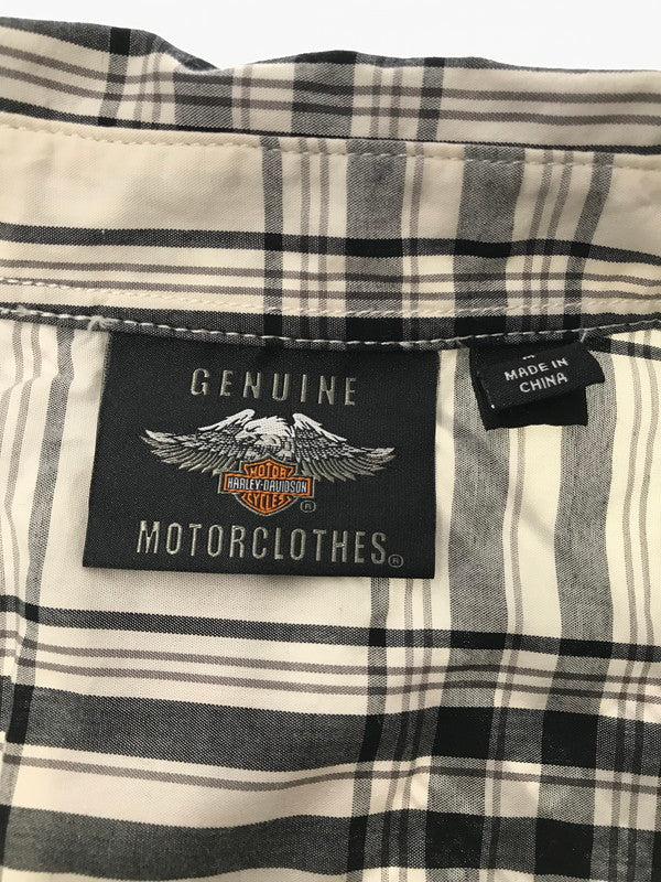【中古品】【メンズ】 HARLEY-DAVIDSON ハーレー ダビットソン L/S WORK SHIRT CHECK 99162 ロングスリーブ ワーク シャツ 長袖シャツ トップス 145-260726-rt-19-tagh サイズ：M カラー：ホワイト 万代Net店