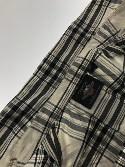 【中古品】【メンズ】 HARLEY-DAVIDSON ハーレー ダビットソン L/S WORK SHIRT CHECK 99162 ロングスリーブ ワーク シャツ 長袖シャツ トップス 145-260726-rt-19-tagh サイズ：M カラー：ホワイト 万代Net店