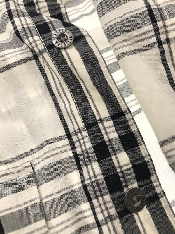 【中古品】【メンズ】 HARLEY-DAVIDSON ハーレー ダビットソン L/S WORK SHIRT CHECK 99162 ロングスリーブ ワーク シャツ 長袖シャツ トップス 145-260726-rt-19-tagh サイズ：M カラー：ホワイト 万代Net店
