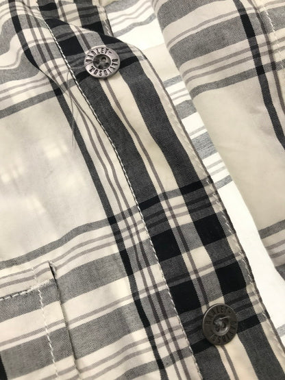 【中古品】【メンズ】 HARLEY-DAVIDSON ハーレー ダビットソン L/S WORK SHIRT CHECK 99162 ロングスリーブ ワーク シャツ 長袖シャツ トップス 145-260726-rt-19-tagh サイズ：M カラー：ホワイト 万代Net店