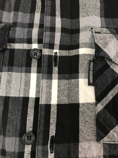 【中古品】【メンズ】 HARLEY-DAVIDSON ハーレーダビッドソン L/S WORK SHIRT CHECK 96217-24VM ロングスリーブ ワークシャツ VINTAGE ヴィンテージ アメカジ　 145-260722-su-06-tagh サイズ：M カラー：ブラック 万代Net店