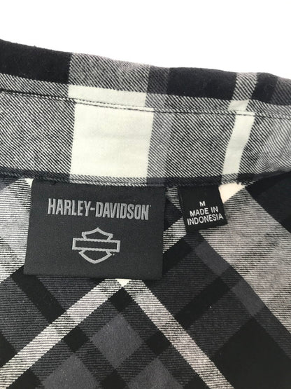 【中古品】【メンズ】 HARLEY-DAVIDSON ハーレーダビッドソン L/S WORK SHIRT CHECK 96217-24VM ロングスリーブ ワークシャツ VINTAGE ヴィンテージ アメカジ　 145-260722-su-06-tagh サイズ：M カラー：ブラック 万代Net店
