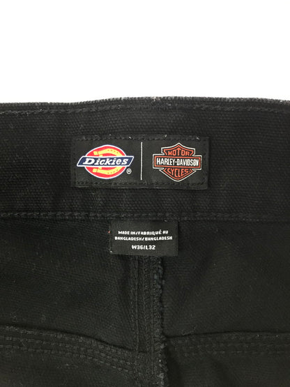 【中古品】【メンズ】 DICKIES ディッキーズ × HARLEY-DAVIDSON ハーレー ダビッドソン CARPENTER PANTS BLACK カーペンター パンツ ボトムス 156-260729-rt-29-tagh サイズ：W36 カラー：ブラック 万代Net店