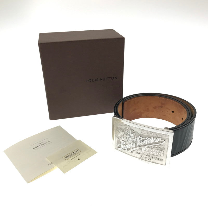 【中古品】【メンズ】 LOUIS VUITTON ルイ・ヴィトン CEINTURE JEANS BELT BLACK M6812 CA1017 ジーンズ ベルト アクセサリー 179-260722-rt-12-tagh カラー：ブラック 万代Net店