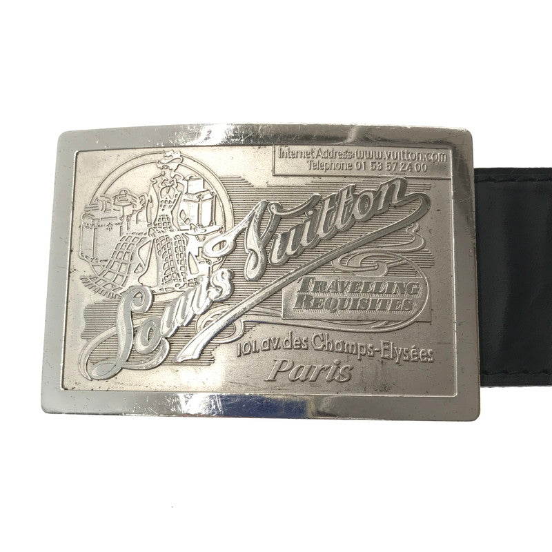 【中古品】【メンズ】 LOUIS VUITTON ルイ・ヴィトン CEINTURE JEANS BELT BLACK M6812 CA1017 ジーンズ ベルト アクセサリー 179-260722-rt-12-tagh カラー：ブラック 万代Net店