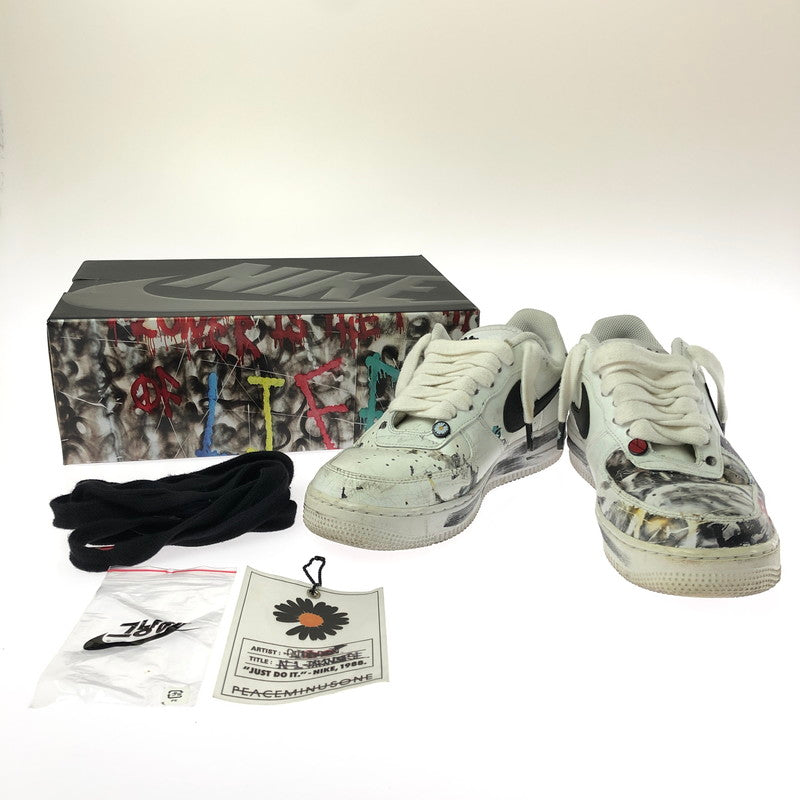 【中古品】【メンズ】 NIKE ナイキ × PEACEMINUSONE ピース マイナス ワン AIR FORCE 1 LOW PARA-NOISE WHITE BLAC DD3223-100 エア フォース ワン スニーカー 靴 160-260730-rt-03-tagh サイズ：26.5cm US 8.5 カラー：WHITE/BLACK-WHITE 万代Net店