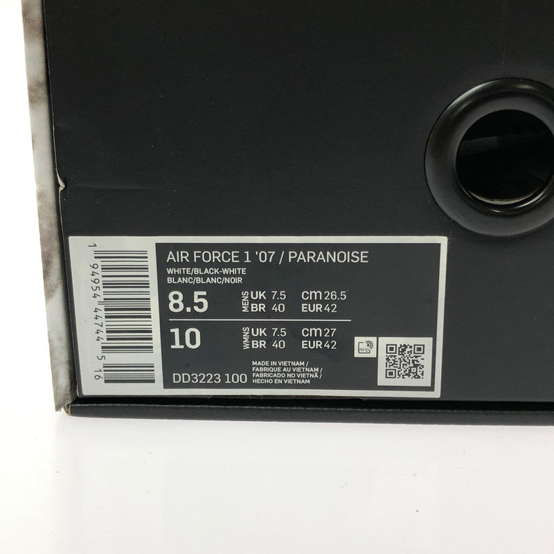 【中古品】【メンズ】 NIKE ナイキ × PEACEMINUSONE ピース マイナス ワン AIR FORCE 1 LOW PARA-NOISE WHITE BLAC DD3223-100 エア フォース ワン スニーカー 靴 160-260730-rt-03-tagh サイズ：26.5cm US 8.5 カラー：WHITE/BLACK-WHITE 万代Net店
