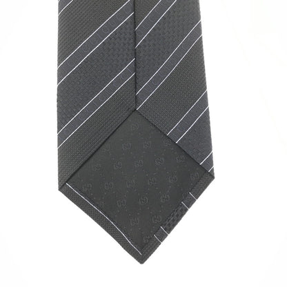 【中古美品】【メンズ】 GUCCI グッチ SILK LOGO JACQUARD TIE 499694 シルク ロゴ ジャガードタイ ネクタイ スーツ小物 183-260802-hi-18-tagh カラー：ネイビー 万代Net店