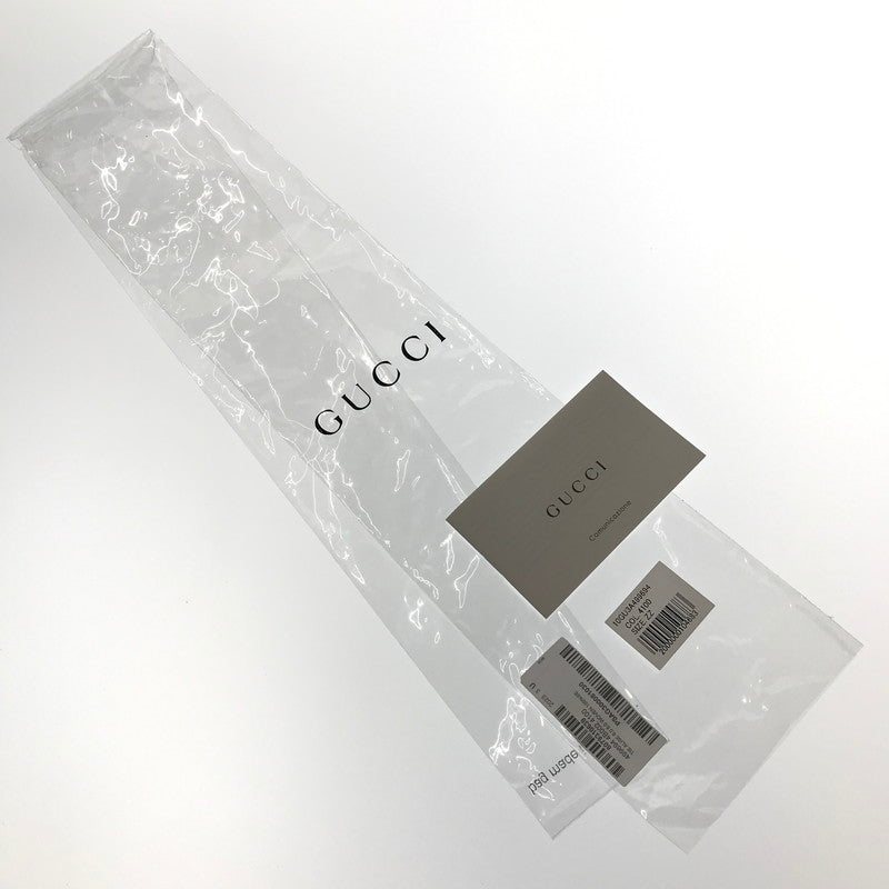 【中古美品】【メンズ】 GUCCI グッチ SILK LOGO JACQUARD TIE 499694 シルク ロゴ ジャガードタイ ネクタイ スーツ小物 183-260802-hi-18-tagh カラー：ネイビー 万代Net店