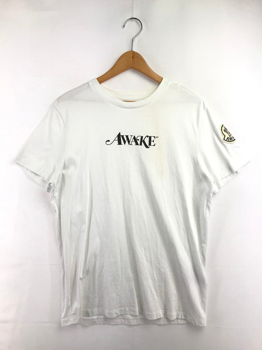 【中古品】【メンズ】 MONCLER GENIUS モンクレール × AWAKE NY アウェイク　ニューヨーク 20SS T-SHIRT 　WHITE　F10928C70810 Tシャツ トップス コラボ 141-260722-su-01-tagh サイズ：M カラー：ホワイト 万代Net店