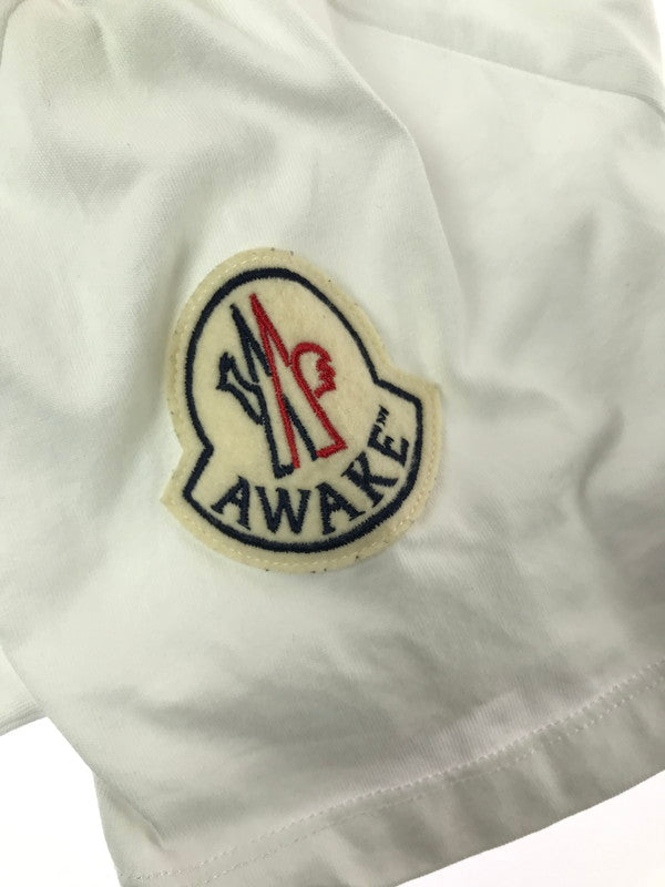 【中古品】【メンズ】 MONCLER GENIUS モンクレール × AWAKE NY アウェイク　ニューヨーク 20SS T-SHIRT 　WHITE　F10928C70810 Tシャツ トップス コラボ 141-260722-su-01-tagh サイズ：M カラー：ホワイト 万代Net店