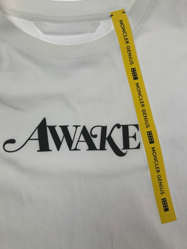 【中古品】【メンズ】 MONCLER GENIUS モンクレール × AWAKE NY アウェイク　ニューヨーク 20SS T-SHIRT 　WHITE　F10928C70810 Tシャツ トップス コラボ 141-260722-su-01-tagh サイズ：M カラー：ホワイト 万代Net店