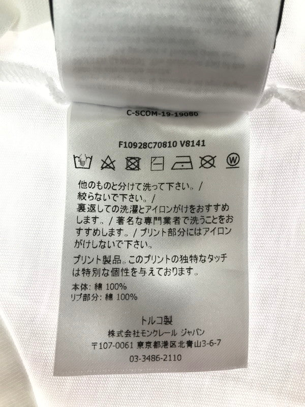 【中古品】【メンズ】 MONCLER GENIUS モンクレール × AWAKE NY アウェイク　ニューヨーク 20SS T-SHIRT 　WHITE　F10928C70810 Tシャツ トップス コラボ 141-260722-su-01-tagh サイズ：M カラー：ホワイト 万代Net店