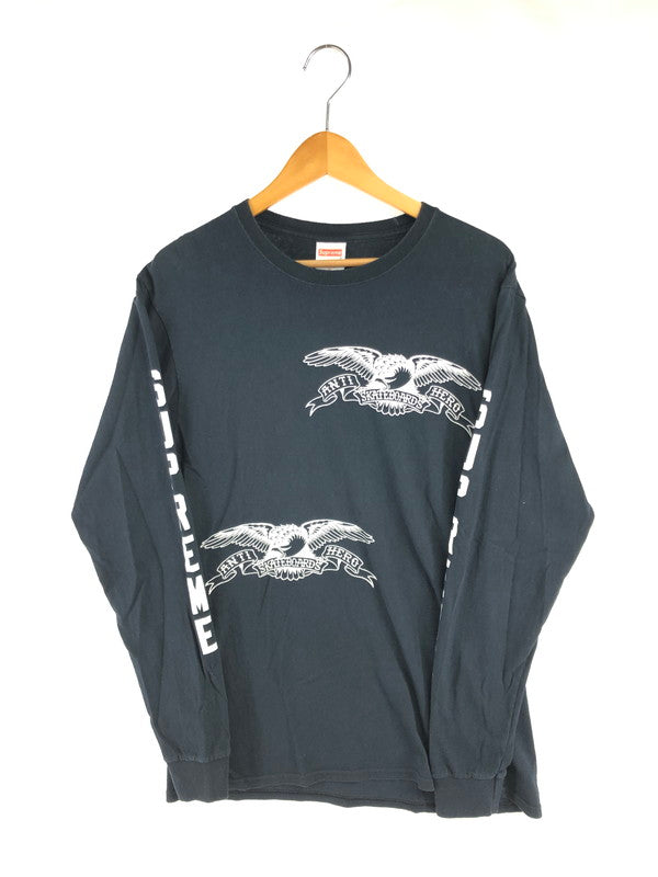 【中古品】【メンズ】 SUPREME シュプリーム × ANTIHERO アンタイヒーロー コラボ 14SS EAGLE L/S TEE イーグル プリント ロングスリーブTシャツ 長袖Tシャツ 149-260802-hi-09-tagh サイズ：M カラー：ブラック 万代Net店