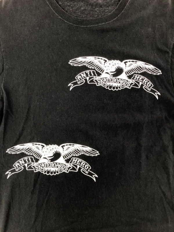 【中古品】【メンズ】 SUPREME シュプリーム × ANTIHERO アンタイヒーロー コラボ 14SS EAGLE L/S TEE イーグル プリント ロングスリーブTシャツ 長袖Tシャツ 149-260802-hi-09-tagh サイズ：M カラー：ブラック 万代Net店