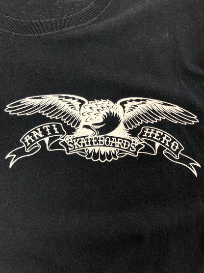 【中古品】【メンズ】 SUPREME シュプリーム × ANTIHERO アンタイヒーロー コラボ 14SS EAGLE L/S TEE イーグル プリント ロングスリーブTシャツ 長袖Tシャツ 149-260802-hi-09-tagh サイズ：M カラー：ブラック 万代Net店