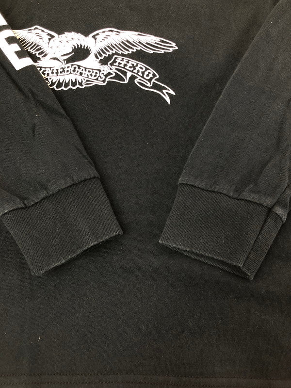 【中古品】【メンズ】 SUPREME シュプリーム × ANTIHERO アンタイヒーロー コラボ 14SS EAGLE L/S TEE イーグル プリント ロングスリーブTシャツ 長袖Tシャツ 149-260802-hi-09-tagh サイズ：M カラー：ブラック 万代Net店