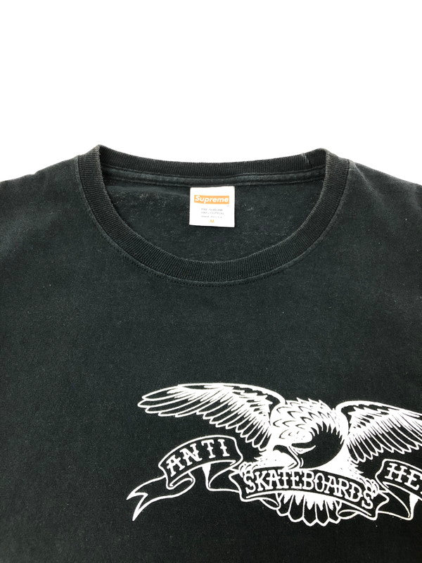 【中古品】【メンズ】 SUPREME シュプリーム × ANTIHERO アンタイヒーロー コラボ 14SS EAGLE L/S TEE イーグル プリント ロングスリーブTシャツ 長袖Tシャツ 149-260802-hi-09-tagh サイズ：M カラー：ブラック 万代Net店