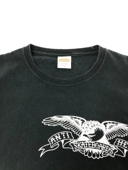 【中古品】【メンズ】 SUPREME シュプリーム × ANTIHERO アンタイヒーロー コラボ 14SS EAGLE L/S TEE イーグル プリント ロングスリーブTシャツ 長袖Tシャツ 149-260802-hi-09-tagh サイズ：M カラー：ブラック 万代Net店