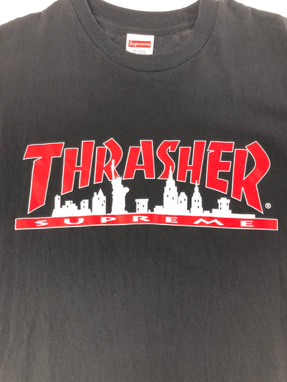 【中古品】【メンズ】 SUPREME シュプリーム × THRASHER スラッシャー コラボ 21AW SKYLINE TEE スカイラインTシャツ プリント 半袖 Tシャツ カットソー 149-260802-hi-05-tagh サイズ：S カラー：ブラック 万代Net店