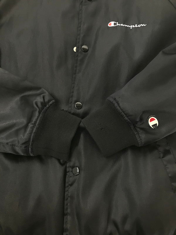 【現状渡し品】【メンズ】 SUPREME シュプリーム × CHAMPION チャンピオン 13SS SATIN JACKET サテンジャケット スタジャン アウター 149-260809-hi-03-tagh サイズ：M カラー：ブラック 万代Net店