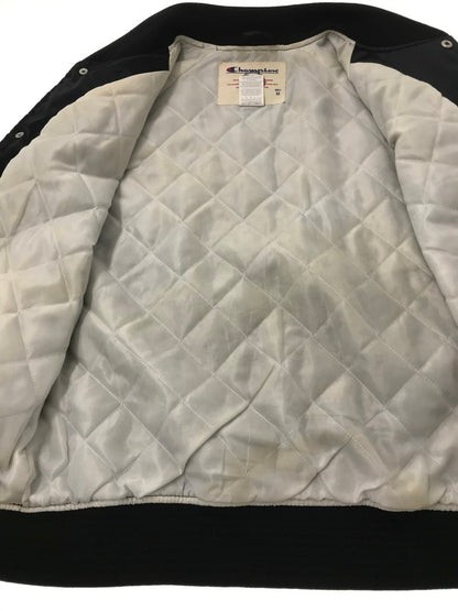 【現状渡し品】【メンズ】 SUPREME シュプリーム × CHAMPION チャンピオン 13SS SATIN JACKET サテンジャケット スタジャン アウター 149-260809-hi-03-tagh サイズ：M カラー：ブラック 万代Net店