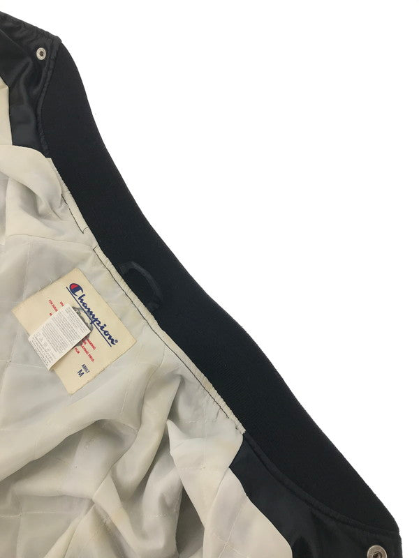 【現状渡し品】【メンズ】 SUPREME シュプリーム × CHAMPION チャンピオン 13SS SATIN JACKET サテンジャケット スタジャン アウター 149-260809-hi-03-tagh サイズ：M カラー：ブラック 万代Net店
