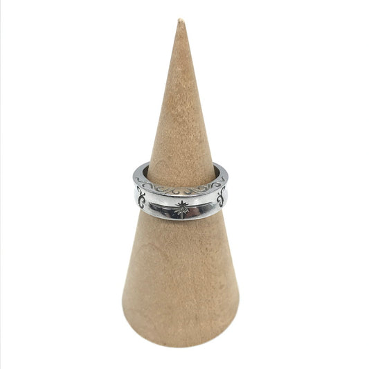 【中古品】【メンズ】 SAAD サード SUN MOTIF RING SV926 リング 太陽 アラベスク 指輪 アクセサリー 191-260721-YY-08-tagh サイズ：9 カラー：シルバー 万代Net店