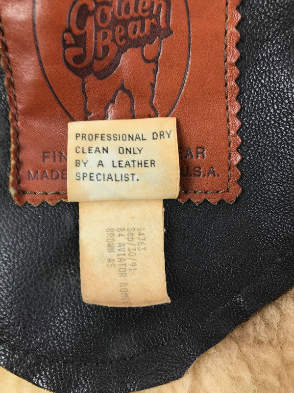 【現状渡し品】【メンズ】 GOLDEN BEAR ゴールデン ベア 80's～90's B-3 FLIGHT JACKET 80～90年代 フライト ジャケット USA製 SCOVILLジッパー アウター 146-260729-rt-40-tagh サイズ：36 カラー：ブル案 万代Net店