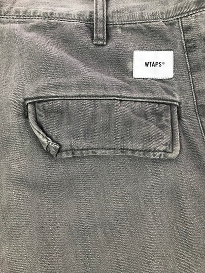 【中古品】【メンズ】 WTAPS ダブルタップス 19AW BOONIE TROUSERS COTTON.DENIM GRAY 192GWDT-PTM02 ブーニー トラウザーズ コットンデニム ジーンズ ボトムス 153-260729-rt-28-tagh サイズ：2 カラー：グレー 万代Net店