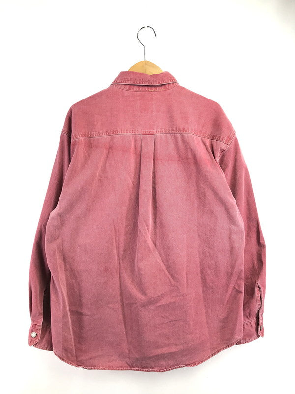 【中古品】【メンズ】 OLD GAP オールド ギャップ 90's L/S WORK SHIRT RED 90年代 ロングスリーブ ワーク シャツ トップス 香港製 146-260723-rt-18-tagh サイズ：L カラー：レッド 万代Net店