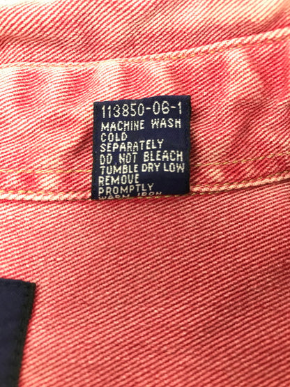 【中古品】【メンズ】 OLD GAP オールド ギャップ 90's L/S WORK SHIRT RED 90年代 ロングスリーブ ワーク シャツ トップス 香港製 146-260723-rt-18-tagh サイズ：L カラー：レッド 万代Net店
