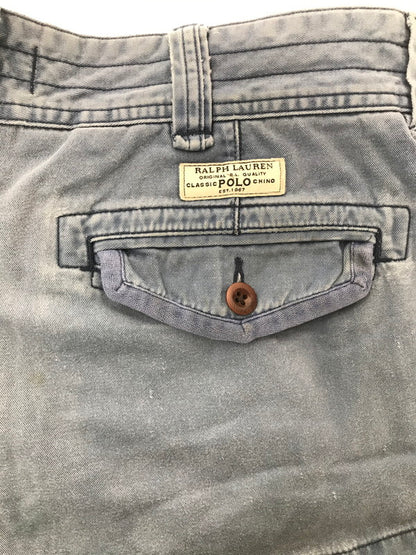 【中古品】【メンズ】 POLO RALPH LAUREN ポロ ラルフローレン 90'S CARGO SHORTS 1990年代 カーゴ ショーツ ショートパンツ 157-260803-ty-05-tagh サイズ：34 カラー：ブルー 万代Net店