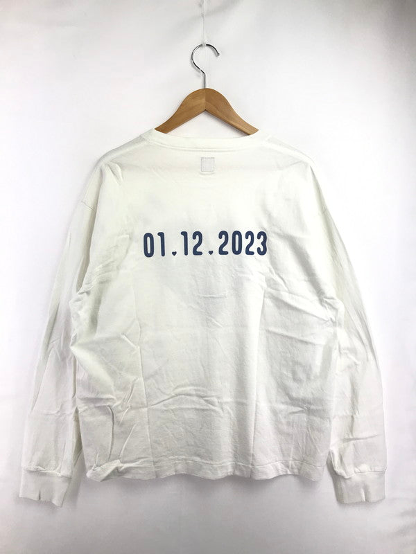 【中古品】【メンズ】 HUMAN MADE ヒューマンメイド L/S TEE HEART LOGO 01.12.2023 ハートロゴ ロングスリーブTシャツ　WHITE トップス 長袖Ｔシャツ 142-260722-su-02-tagh サイズ：XL カラー：ホワイト 万代Net店
