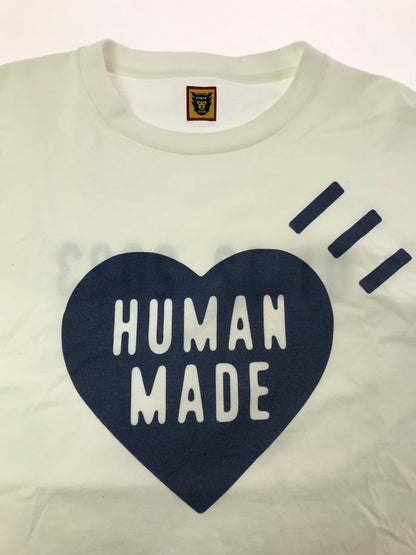 【中古品】【メンズ】 HUMAN MADE ヒューマンメイド L/S TEE HEART LOGO 01.12.2023 ハートロゴ ロングスリーブTシャツ　WHITE トップス 長袖Ｔシャツ 142-260722-su-02-tagh サイズ：XL カラー：ホワイト 万代Net店