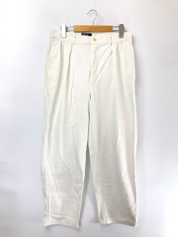 【中古品】【メンズ】 POLO BY RALPH LAUREN ポロ バイ ラルフローレン 90'S POLO CHINO 1990年代 USA製 ポロチノ 157-260803-ty-07-tagh サイズ：W32×L34 カラー：ホワイト 万代Net店