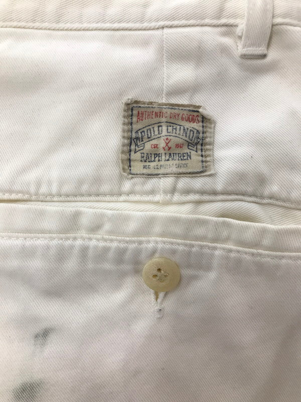 【中古品】【メンズ】 POLO BY RALPH LAUREN ポロ バイ ラルフローレン 90'S POLO CHINO 1990年代 USA製 ポロチノ 157-260803-ty-07-tagh サイズ：W32×L34 カラー：ホワイト 万代Net店