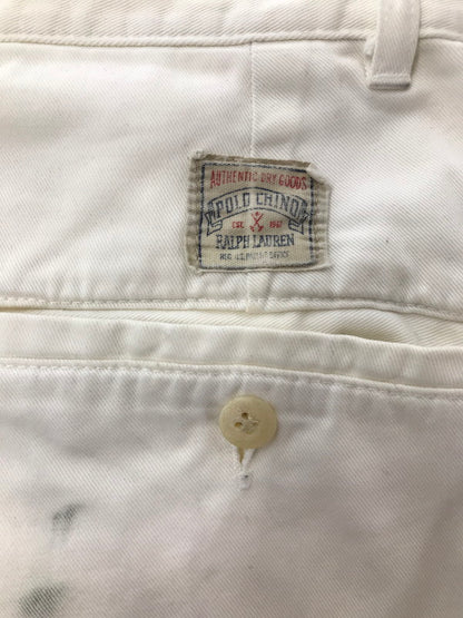 【中古品】【メンズ】 POLO BY RALPH LAUREN ポロ バイ ラルフローレン 90'S POLO CHINO 1990年代 USA製 ポロチノ 157-260803-ty-07-tagh サイズ：W32×L34 カラー：ホワイト 万代Net店