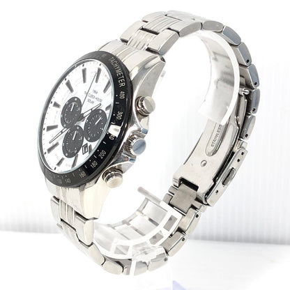【中古品】【メンズ】 THE CLOCK HOUSE ザ･クロックハウス CHRONOGRAPH SOLAR WATCH MBC1003 クロノグラフ ソーラー 腕時計 197-261030-rt-25-tagh カラー：シルバー/ホワイト 万代Net店